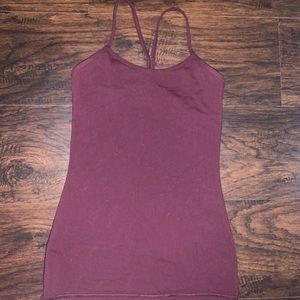 Lululemon Bordeaux Drama Power Y Tank size 4